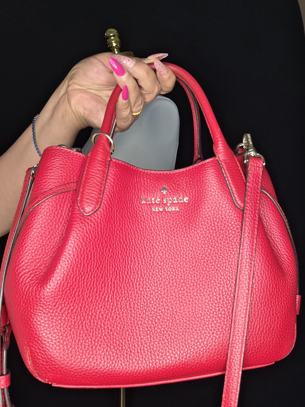 kate spade New York Bright Pink Pebbled Leather Satchel